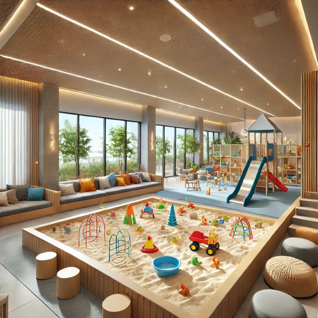 indoor games room and recreation area at Godrej Bandra West project, Bandra Reclamation apartments