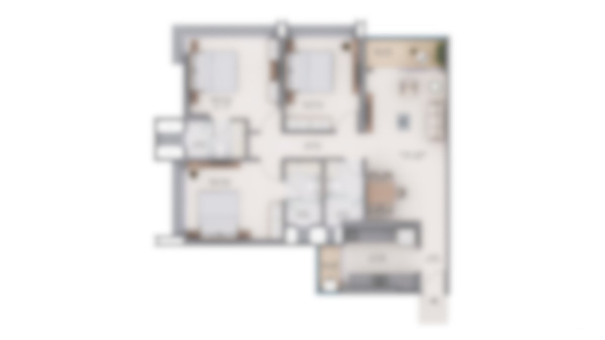 Adityaraj Springs Smart 1 Bed Floor Plan