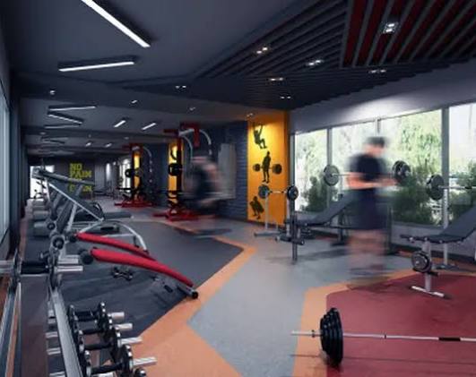 Gym — Modern gym and fitness area at Ajmera Prive Juhu