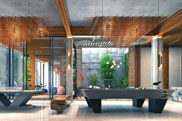 Ajmera Prive Juhu dining area interio