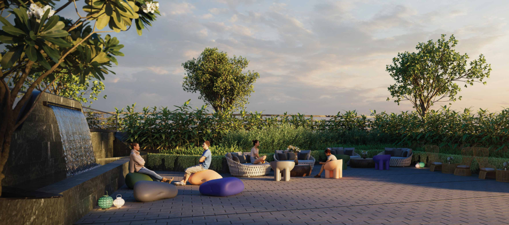Landscaped Garden: Aurum Arts Worli landscaped garden with green outdoor spaces