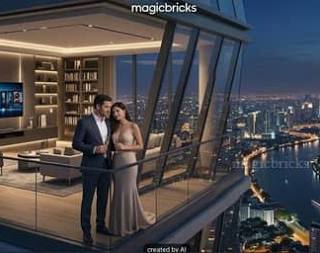 Spacious terrace of an Embassy Terrazza Juhu residence with contemporary outdoor design.