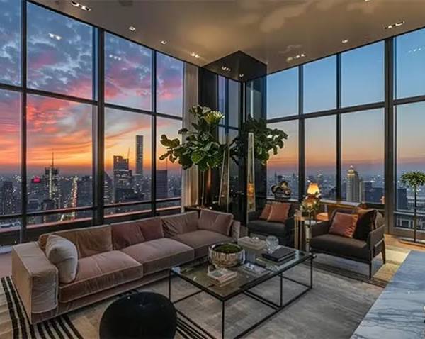 Godrej Carmichael spacious living room interior