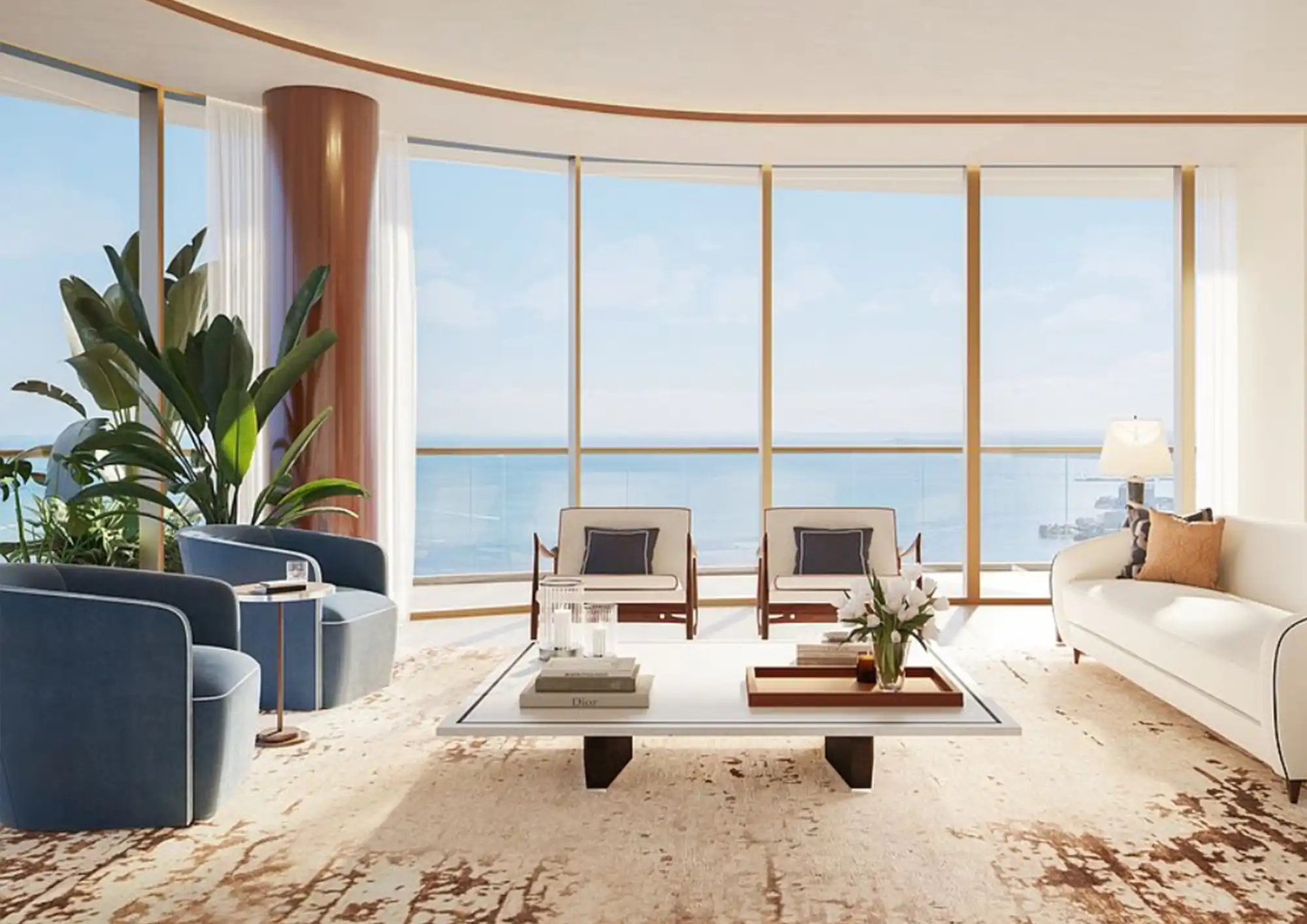 Godrej Carmichael spacious living room interior
