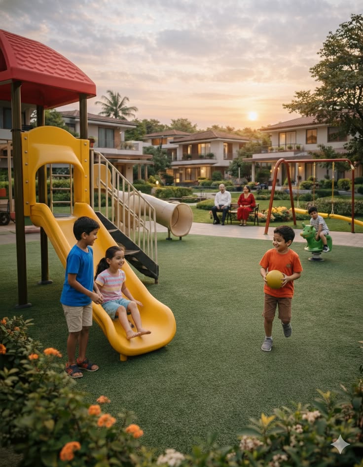 Children's play area at Hiranandani Sands Alibaug designed for family living