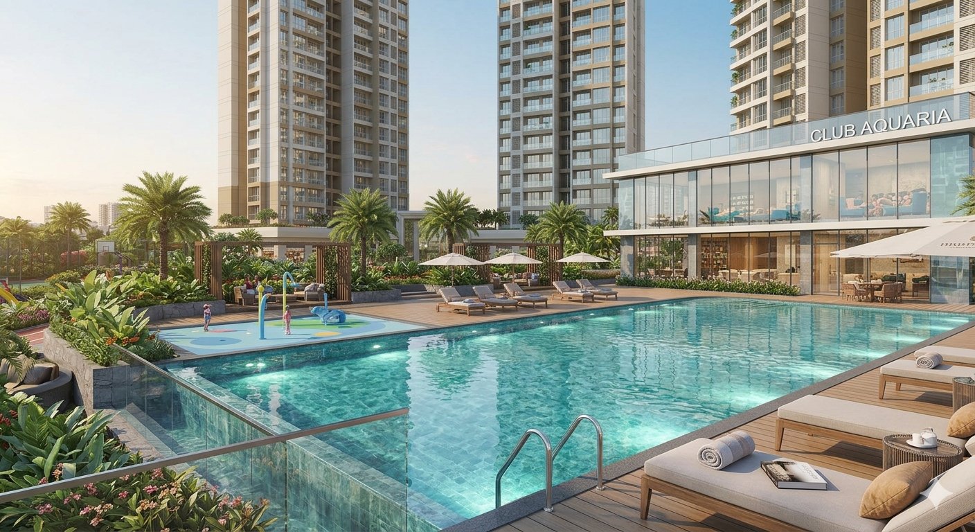 Swimming Pool — Hubtown Rising City Ghatkopar swimming pool amenity