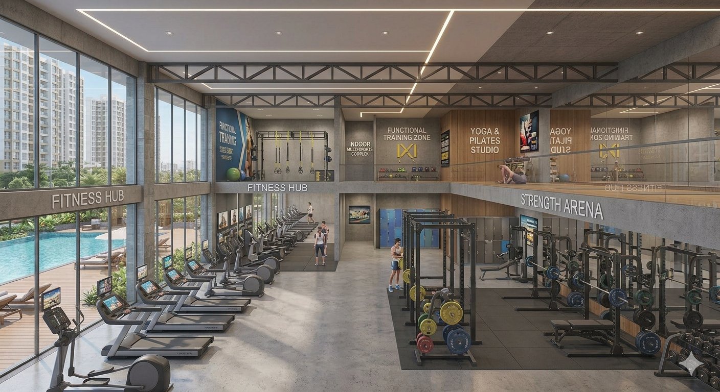 Gymnasium — Hubtown Rising City Ghatkopar modern gymnasium