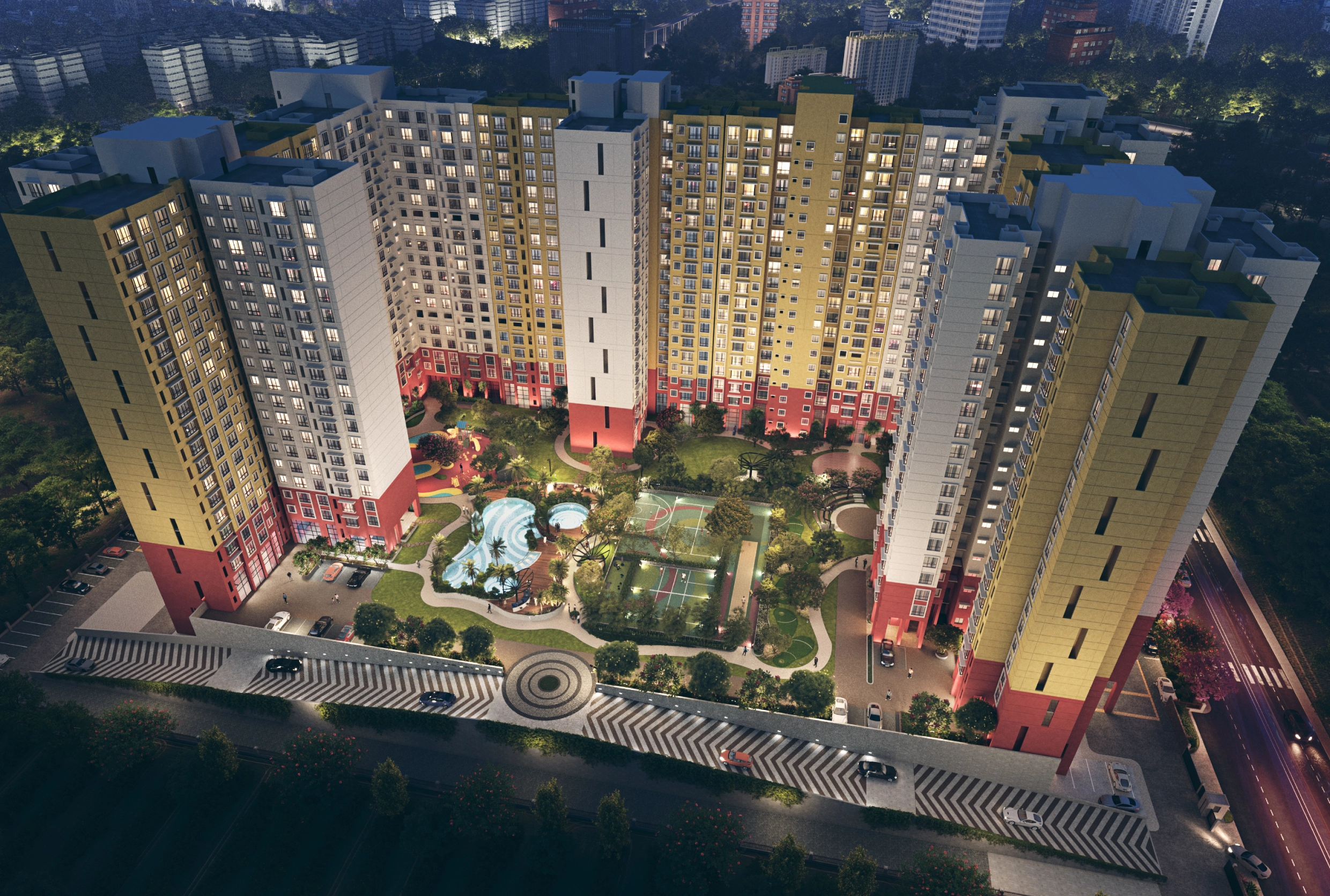 Hubtown Rising City Ghatkopar high-rise building view