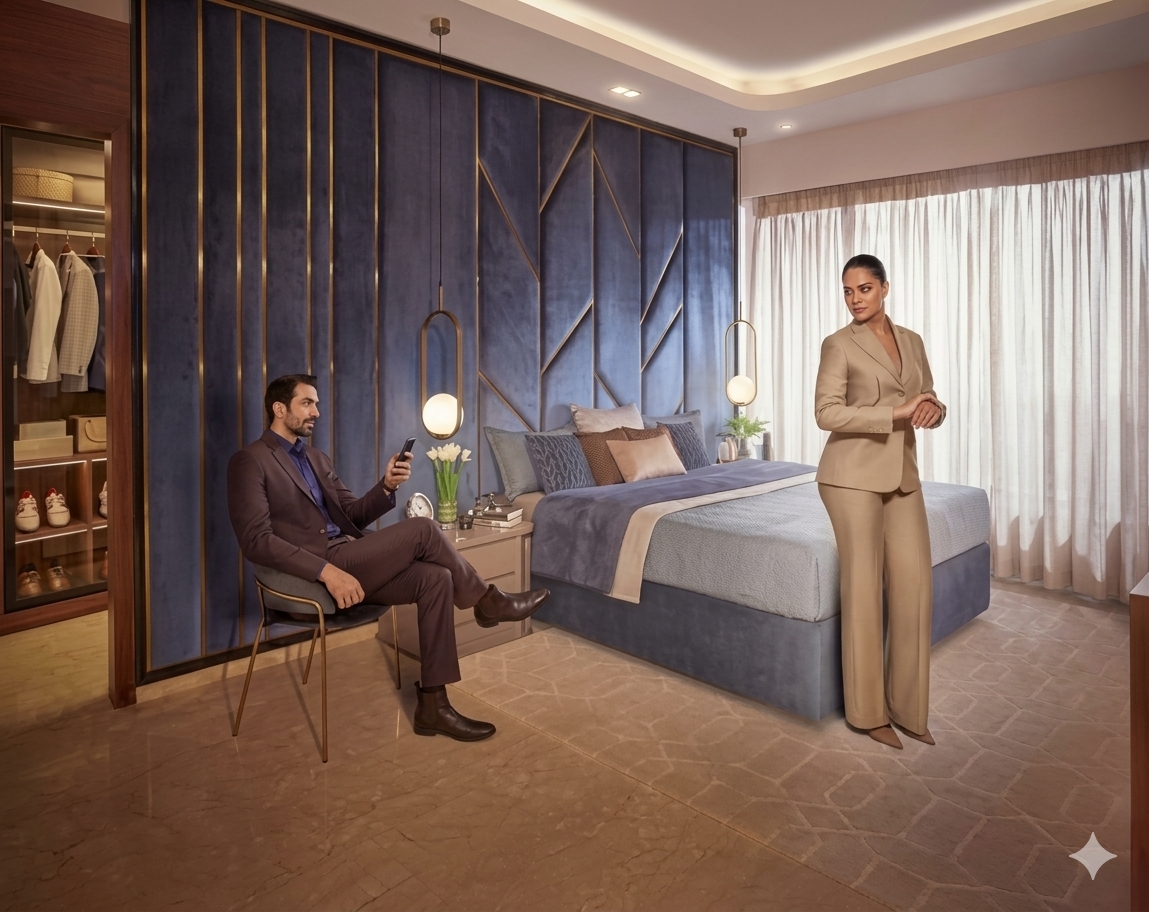 Kalpataru Magnus apartment layout showing spacious room configurations