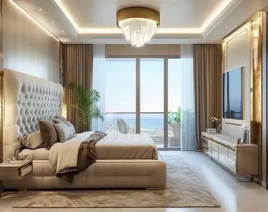 Lotus Arcadian Juhu master bedroom