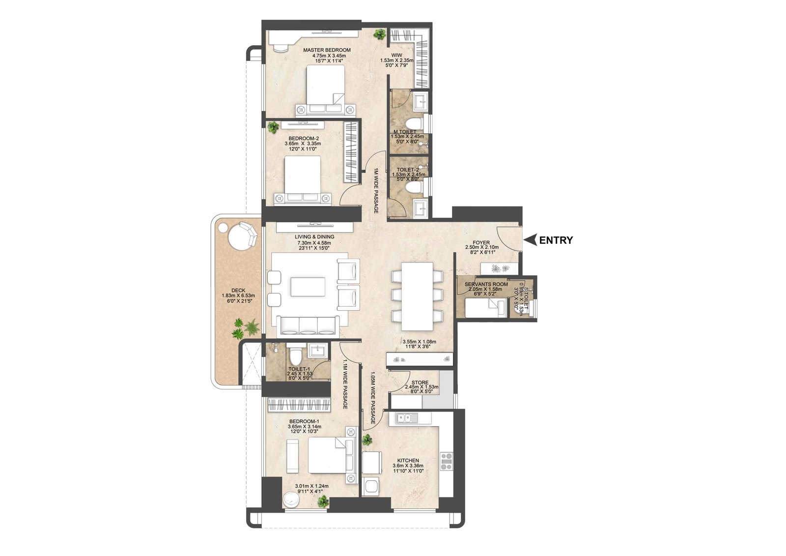  3.5 BHK Floor Plan