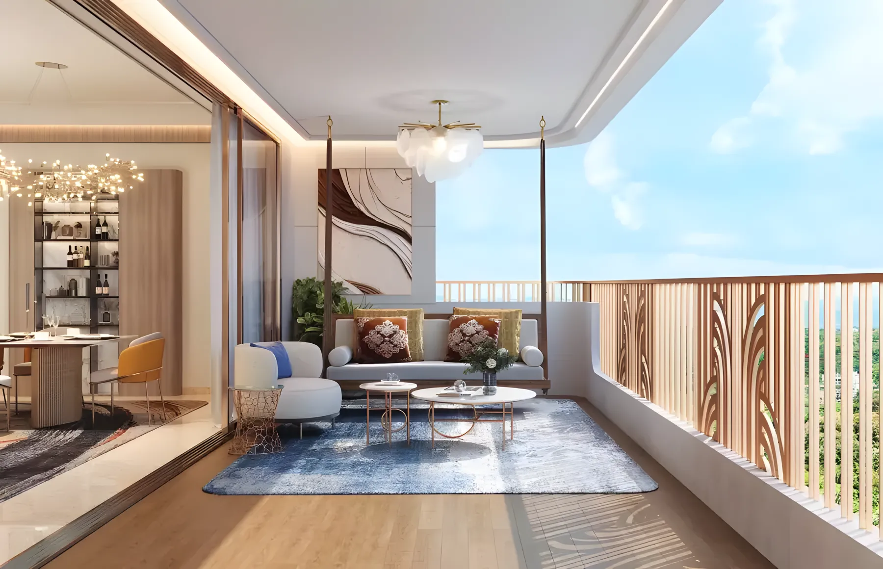 Mahindra beaconhill  deck area