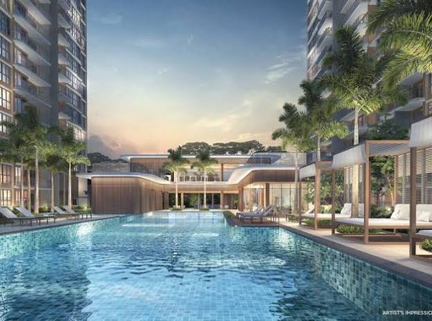 Swimming pool area at Oberoi Oceanic Bandra, Carter Road