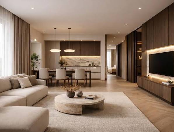 Modern bedroom interiors at Oberoi Oceanic Bandra luxury apartments in Bandra West.