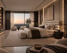 Luxury living room interior at Panchshil Omnia Residences