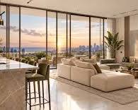 Modern entrance lobby at Panchshil Omnia Residences Bandra