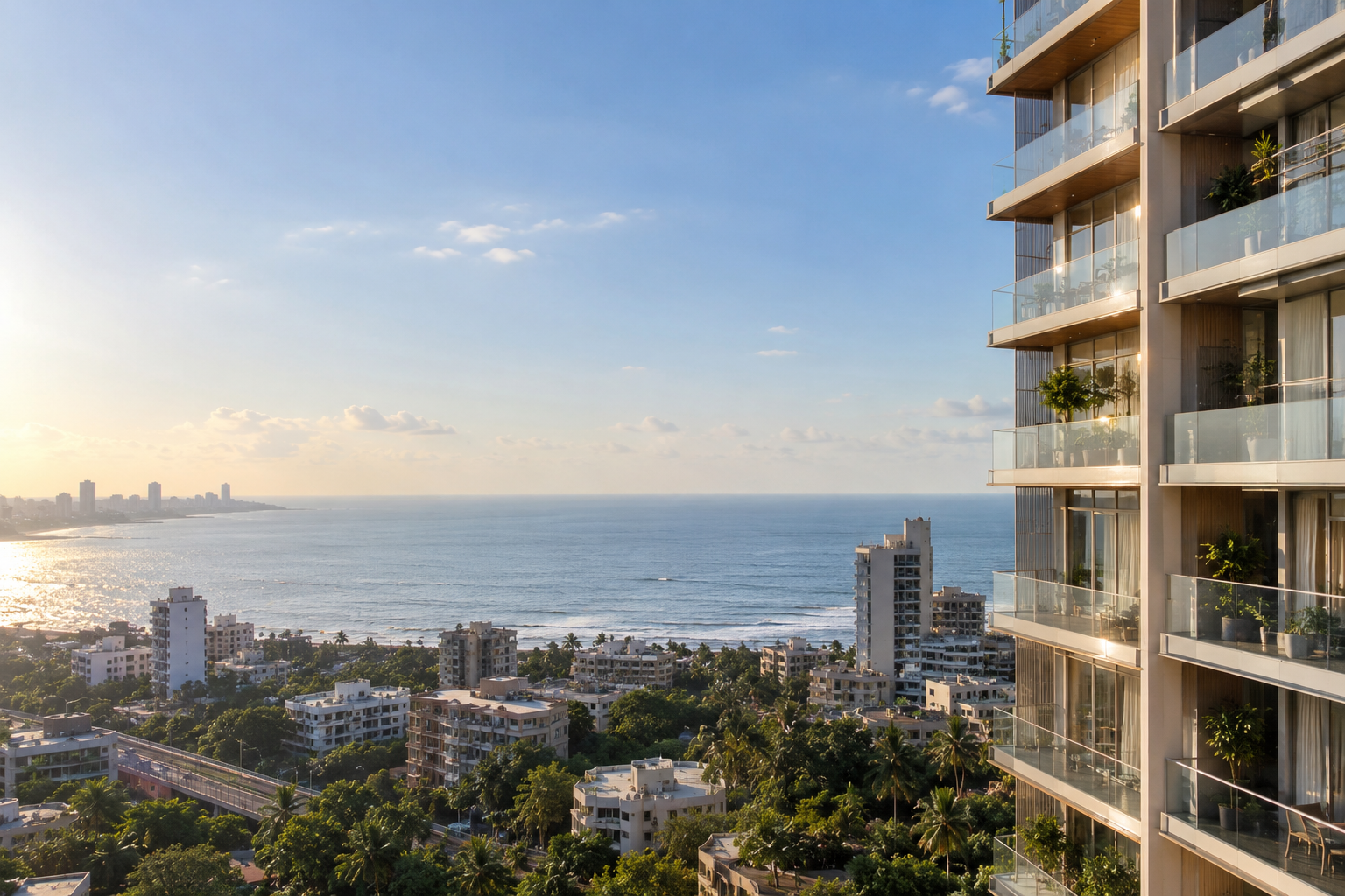 Prestige Daffodils luxury residences in Pali Hill, Bandra West, featuring contemporary architecture and an exclusive residential setting. Luxury residential real estate project