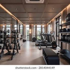 Modern fitness gym at Prestige Daffodils luxury residences in Bandra West.