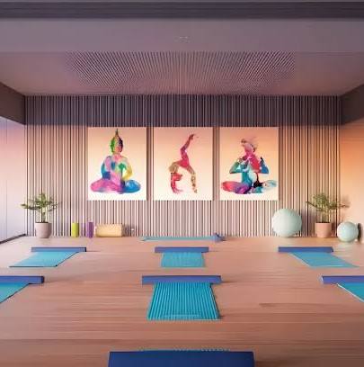 Yoga and meditation deck at Prestige Daffodils, Pali Hill, Mumbai.