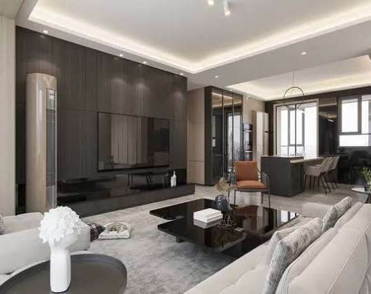 Spacious living and dining area at Prestige Daffodils luxury residences, Mumbai.