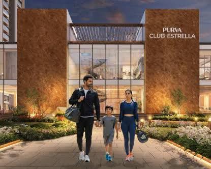 A lifestyle amenity area within the Purva Estrella residential development.