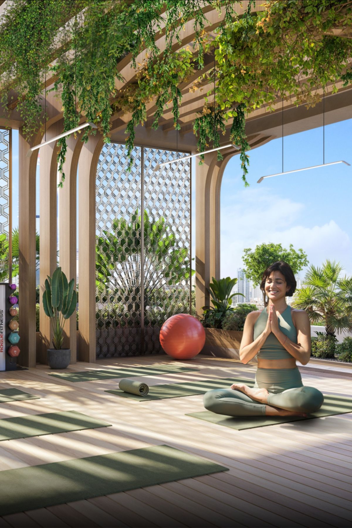 Yoga deck at Runwal Enterprises Wadala premium apartments in Wadala