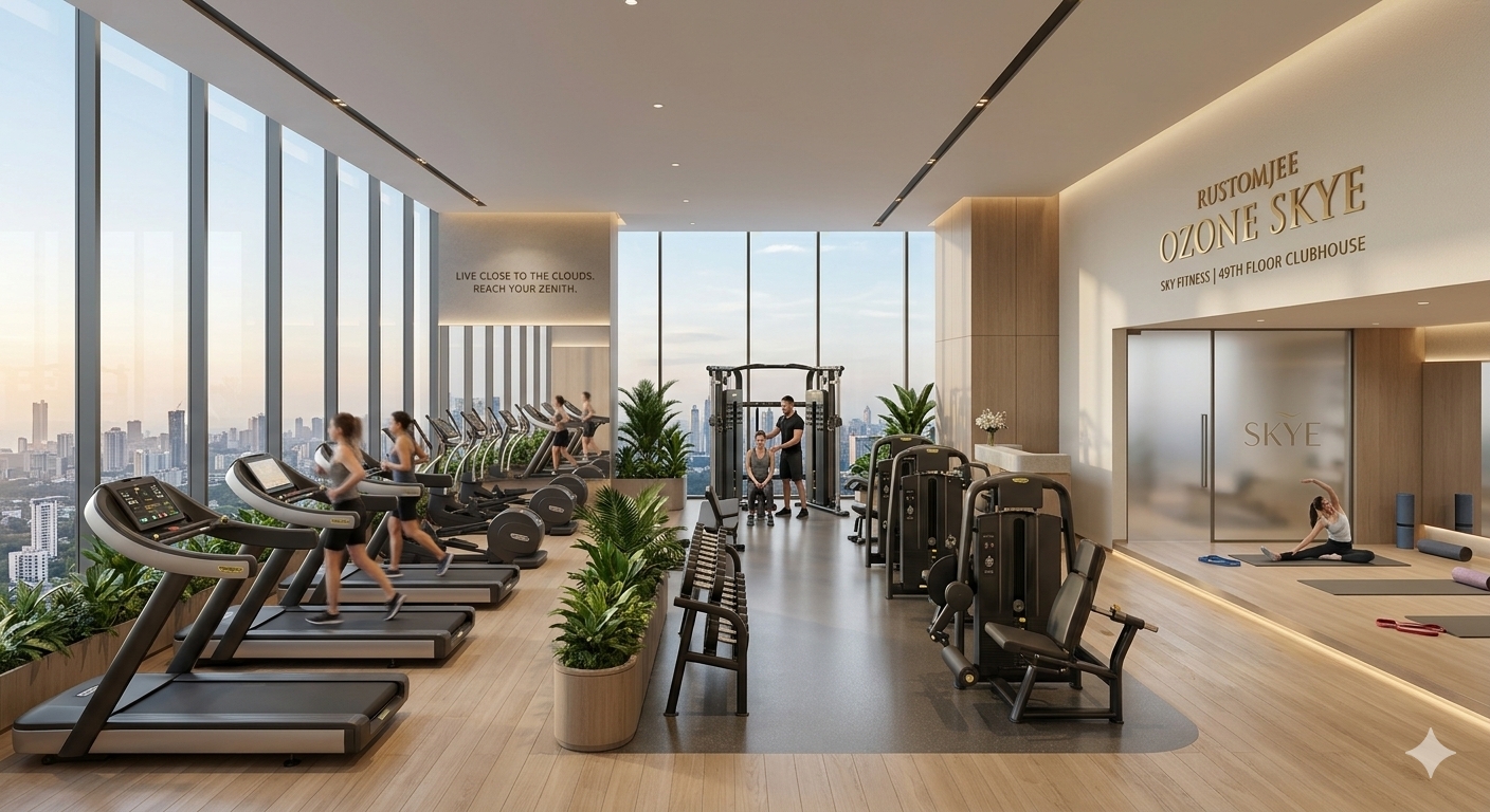 Gym at Rustomjee Ozone Skye Goregaon