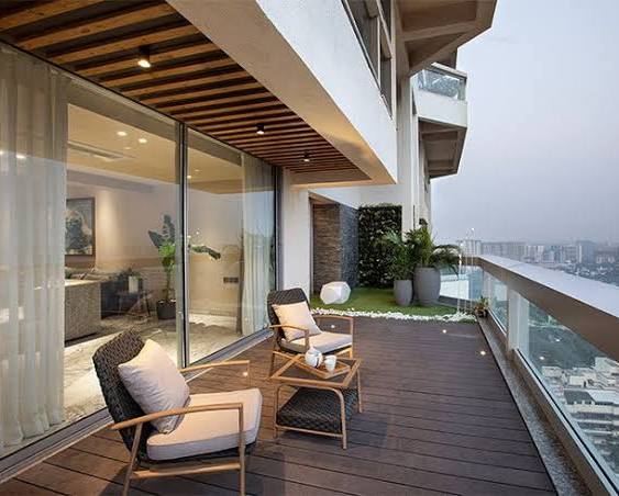 Sattva Chembur stylish living room with a warm contemporary setting