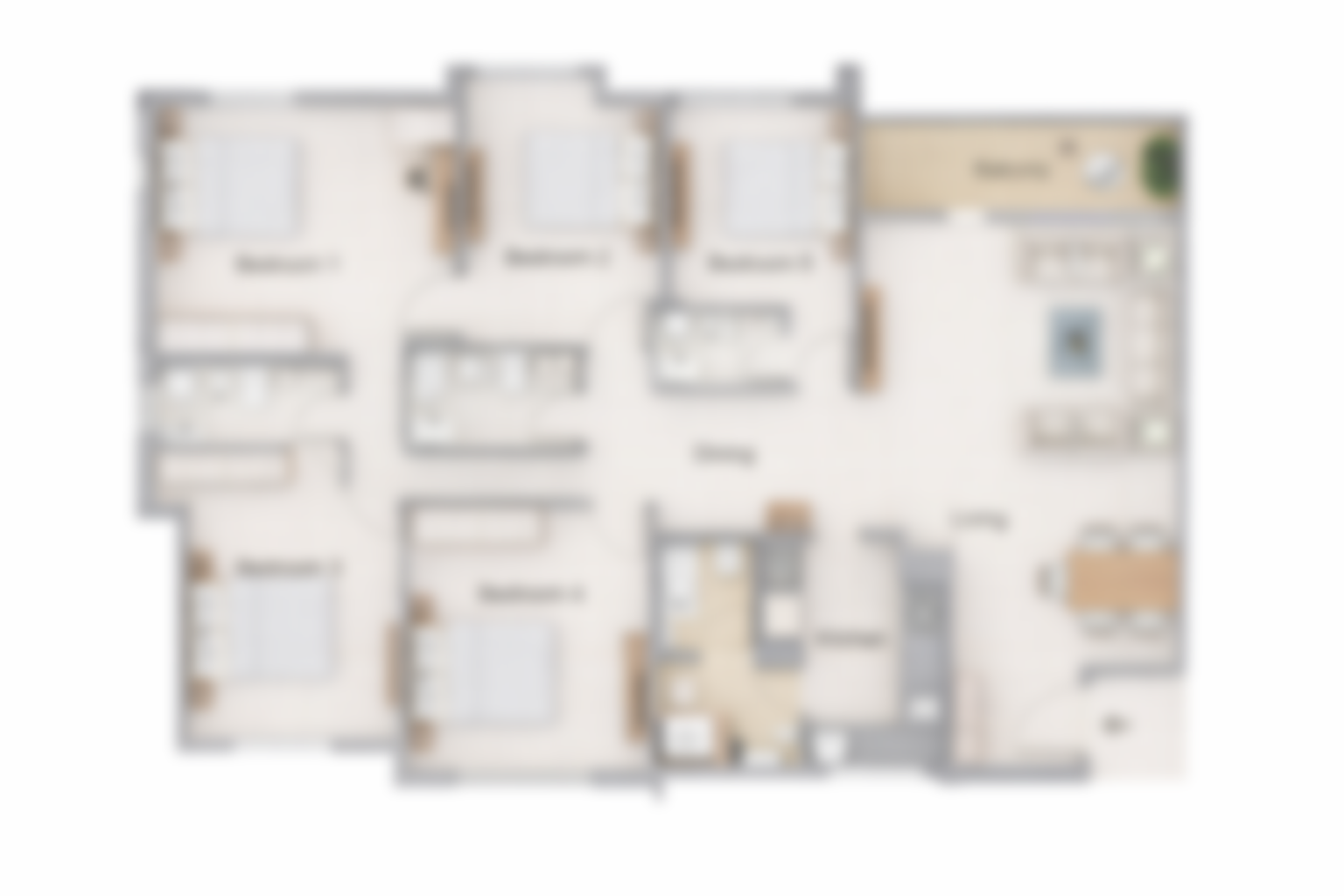 Sattva Powai Majestic 4 Bed Floor Plan