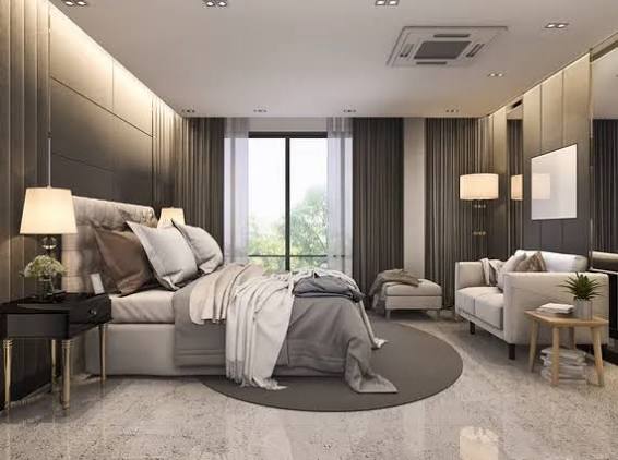 Luxury master bedroom design at The Legend by Ashar Mumbai